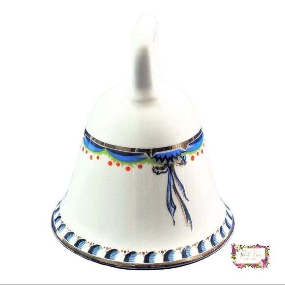 Goebel Wedding Bell West Germany Heart Shaped Handle Ceramic Bell - Picture 6 of 7